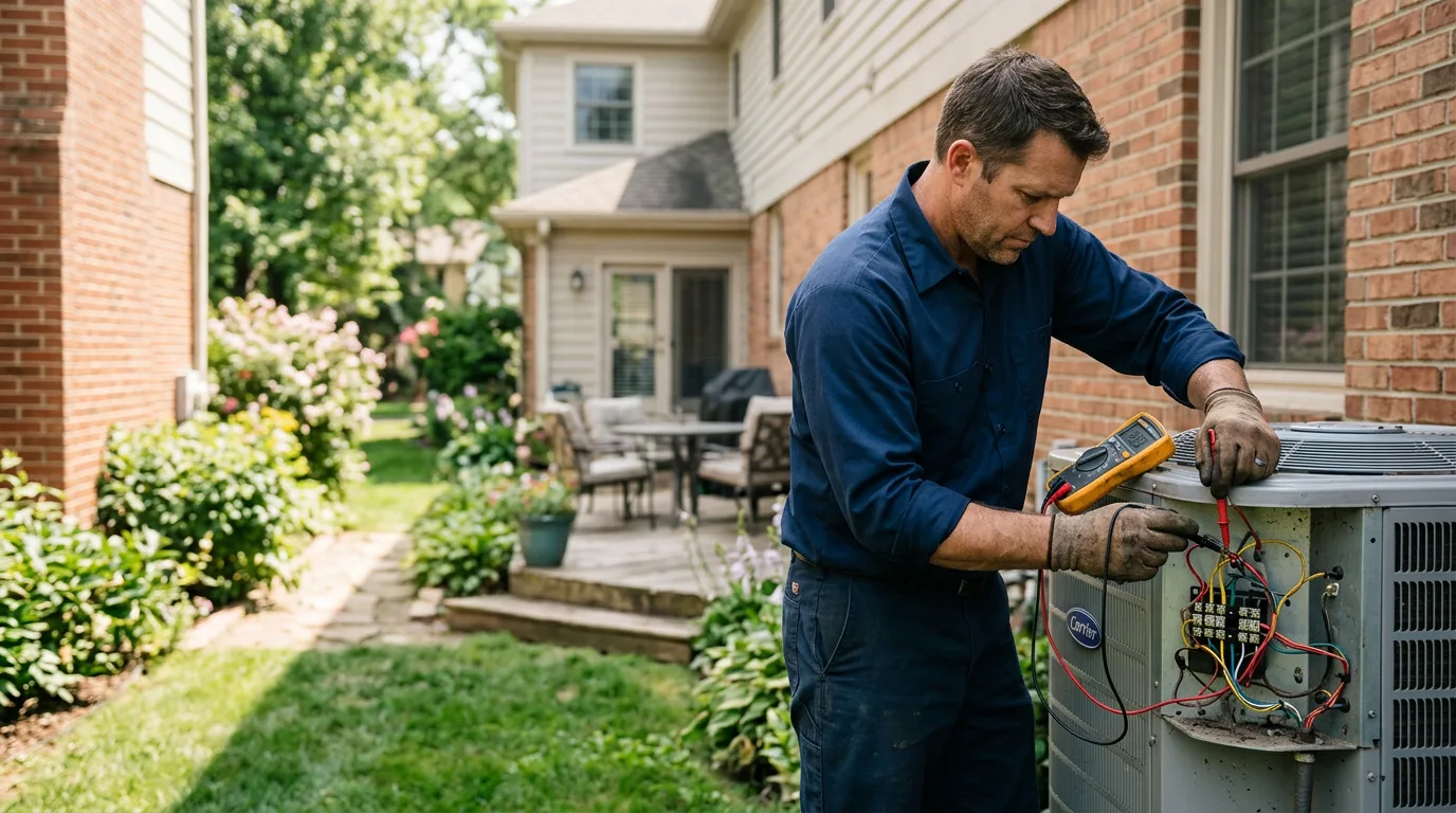 HVAC technician working near Higgins, TX